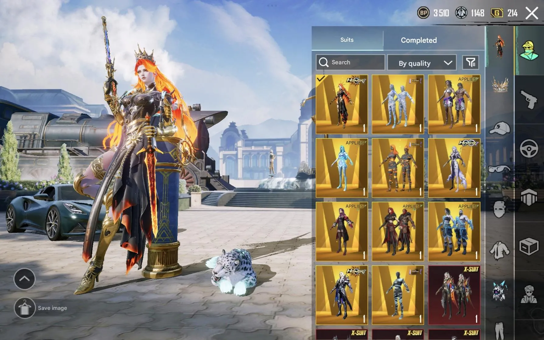 PGM237 FULL Honor, Gold Crown Helmet, Mummy Variants, Brigade, Commander, 18 Gold Suits, 6-9 Sports Cars, Conqueror, Pumped Weapons, Dravion 4, Anuhra 3, Galadria 2, Mythic Racks (G)